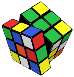 © This image was created by Booyabazooka, CC BY-SA 3.0 <http://creativecommons.org/licenses/by-sa/3.0/>, via Wikimedia Commons, https://commons.wikimedia.org/wiki/File:Rubik%27s_cube.svg